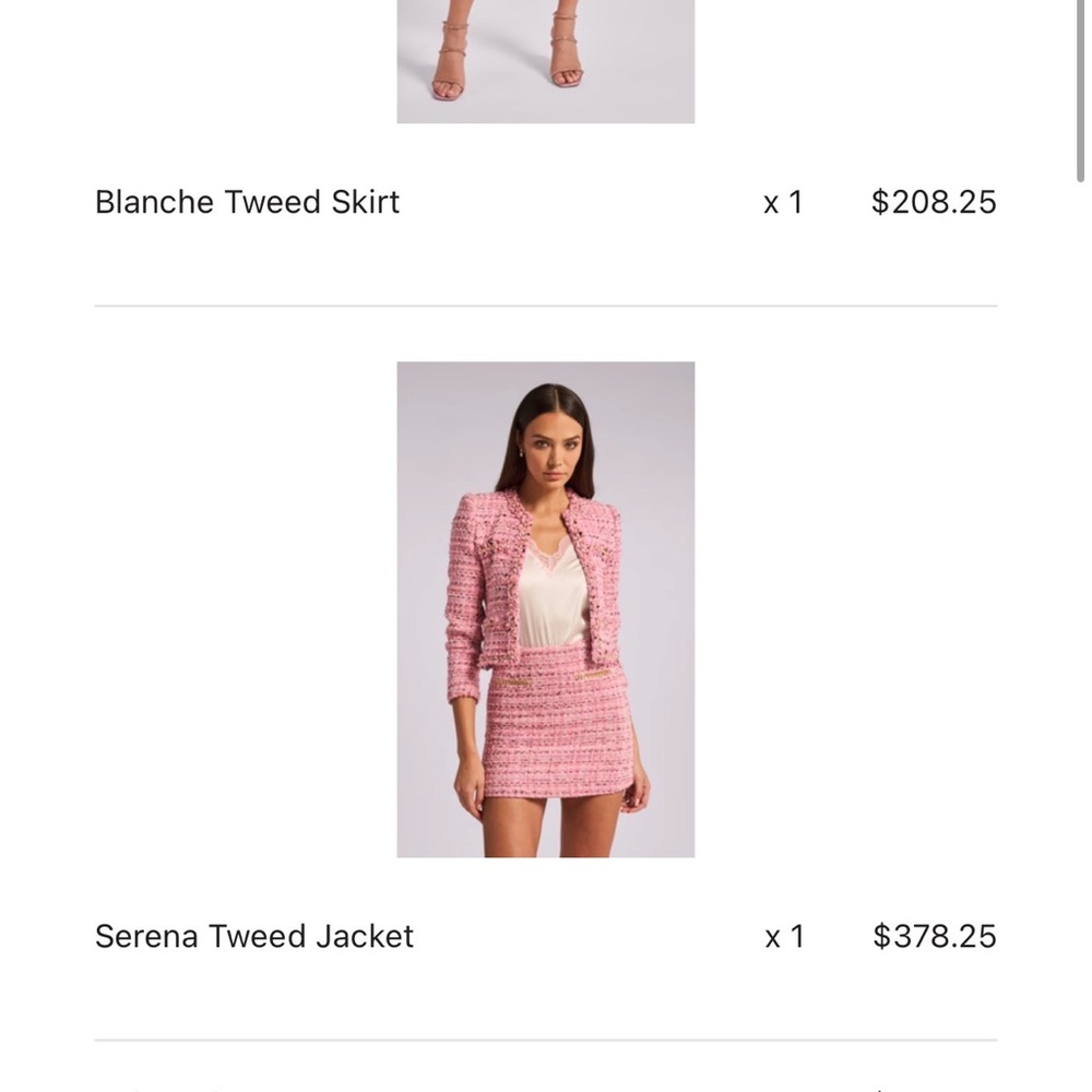 Generation Love Pink Tweed Blazer and Skirt Set, BNWT! - Picture 9 of 10